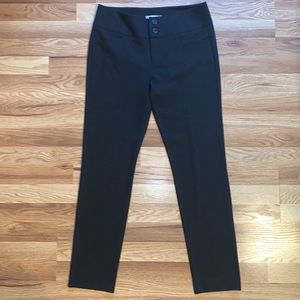 CAbi Slim Charcoal Gray Stretch Cigarette Ponte Pants